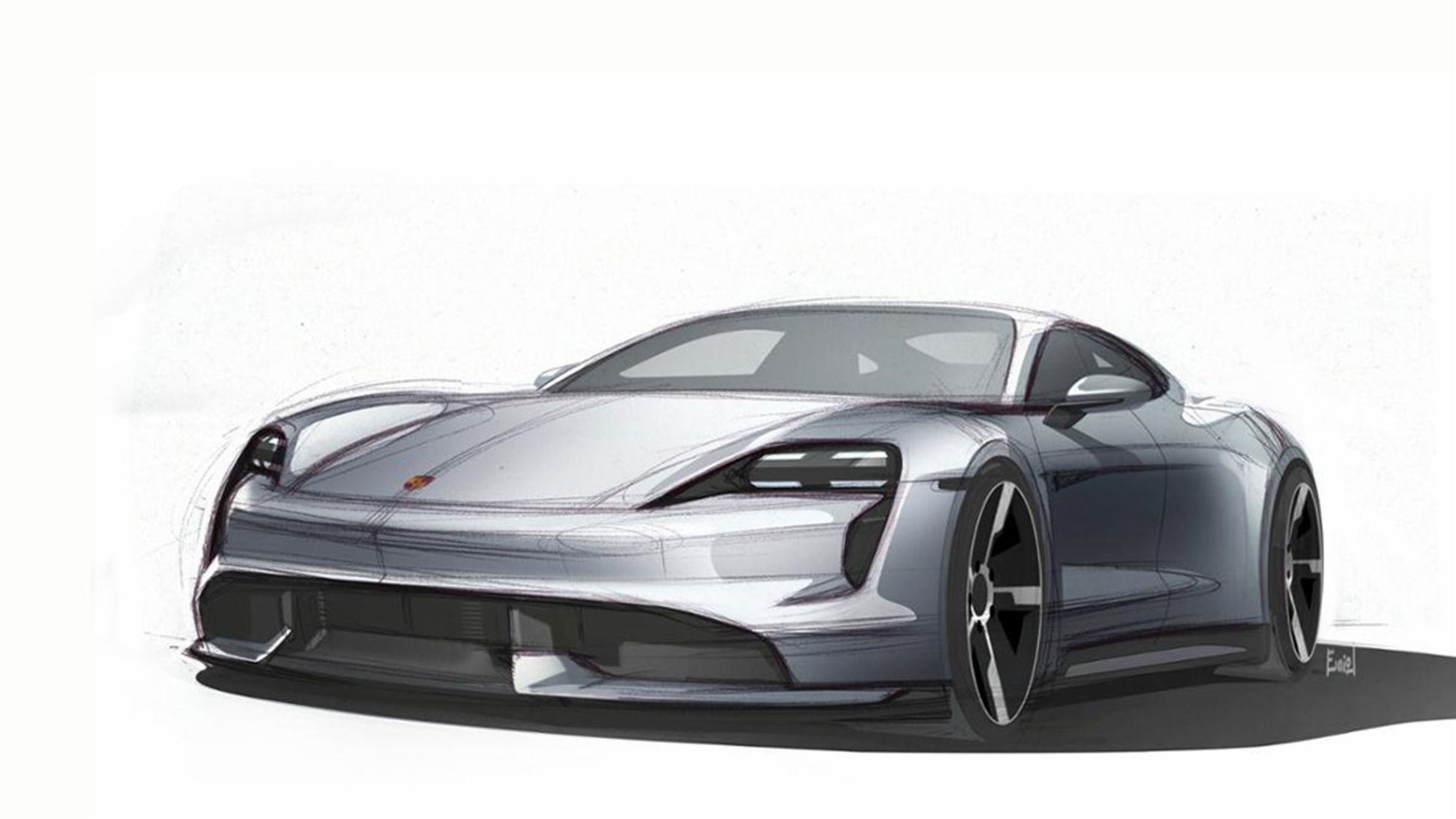 Taycan, exterior sketch, 2019, Porsche AG