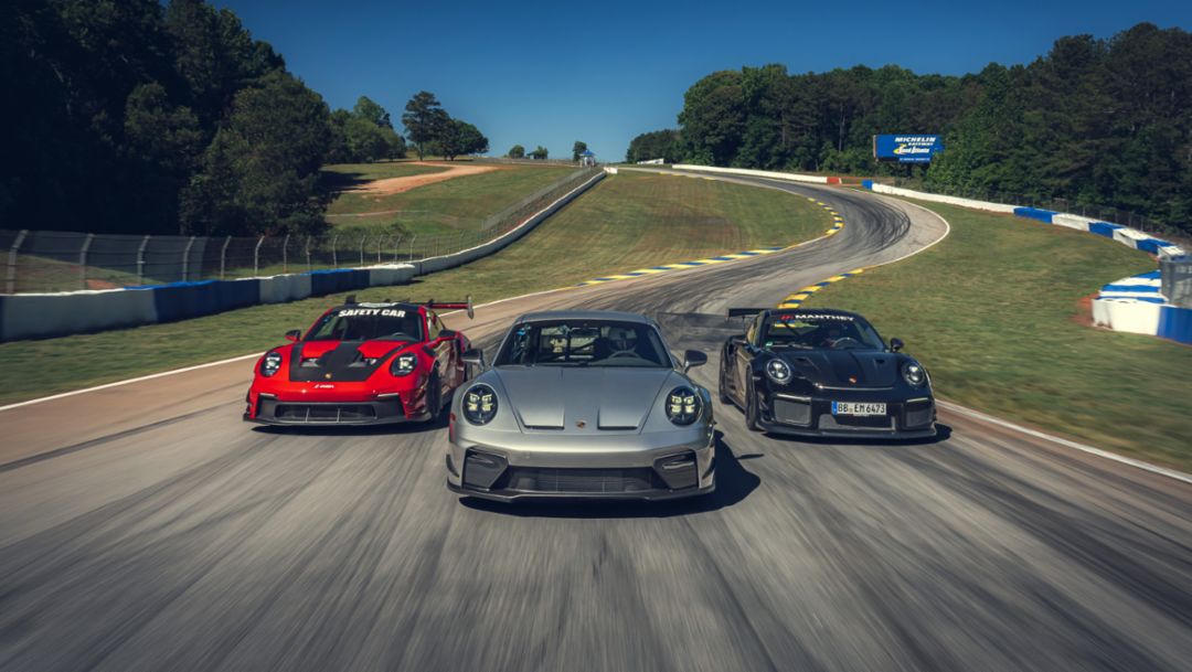 Los Porsche 911 GT con kits Manthey elevan el est&aacute;ndar en Michelin Raceway Road Atlanta