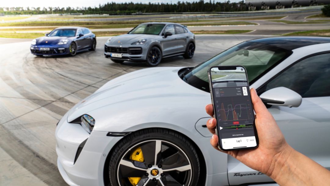 Track Precision App, Panamera Turbo S E-Hybrid, Cayenne Turbo GT, Taycan Turbo, Nürburgring Nordschleife, 2021, Porsche AG