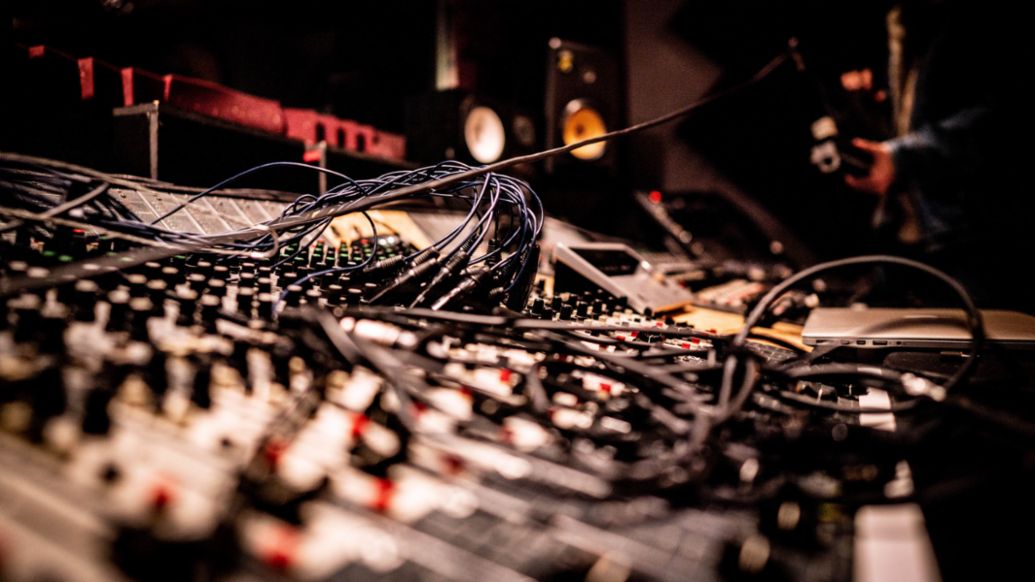 Equipment of the rapper Pete Philly, Roadtrip Back2Tape, Amsterdam, 2020, Porsche AG