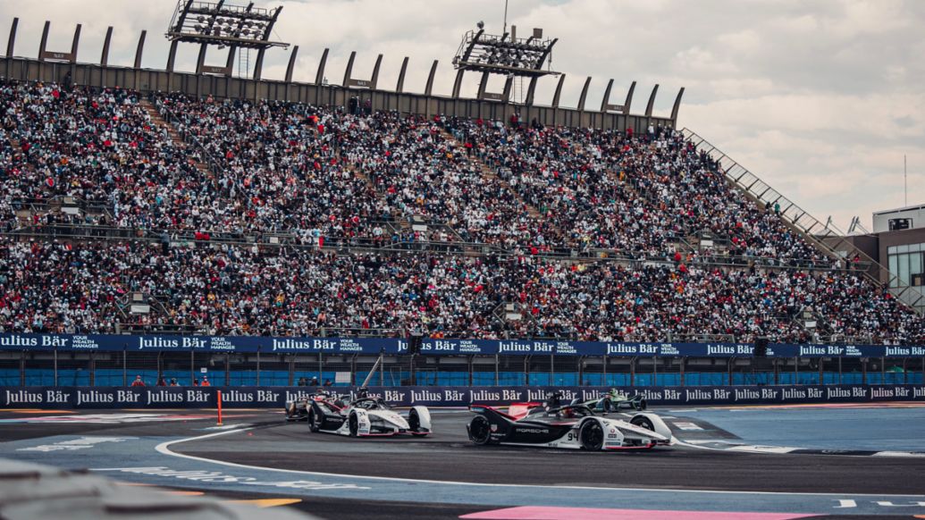 Pascal Wehrlein (94) y Andr&eacute; Lotterer (36), 99X Electric, E-Prix de Ciudad de M&eacute;xico, 2022, Porsche AG