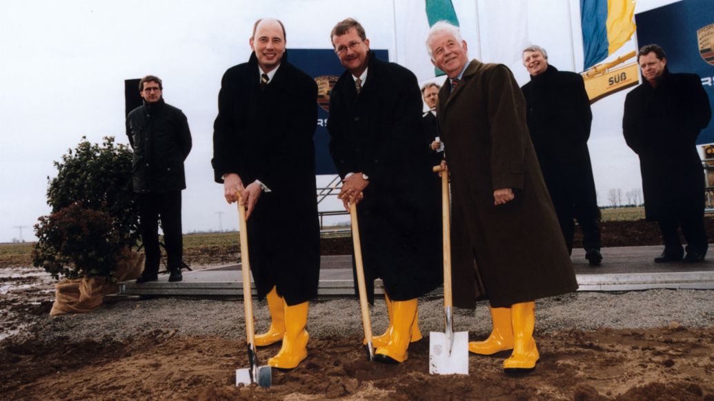 Ground breaking, Porsche plant Leipzig, 2000, Porsche AG