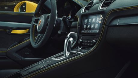 Optional Porsche dual-clutch transmission further improves performance on 718 models with six-cylinder engine