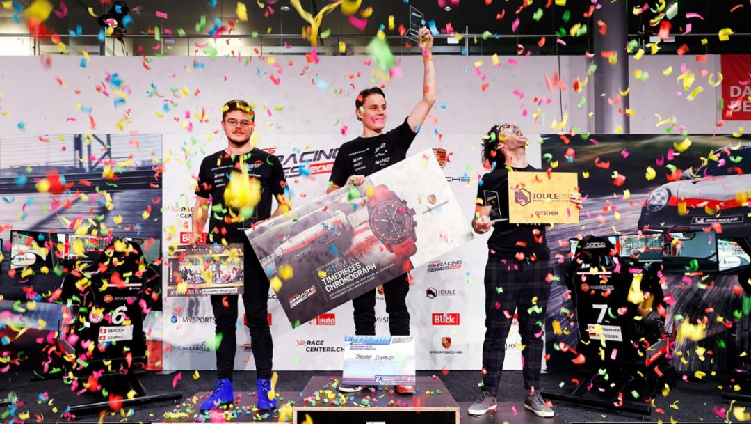 Thomas Schmid, ancien et nouveau champion de la Swiss Simracing Series