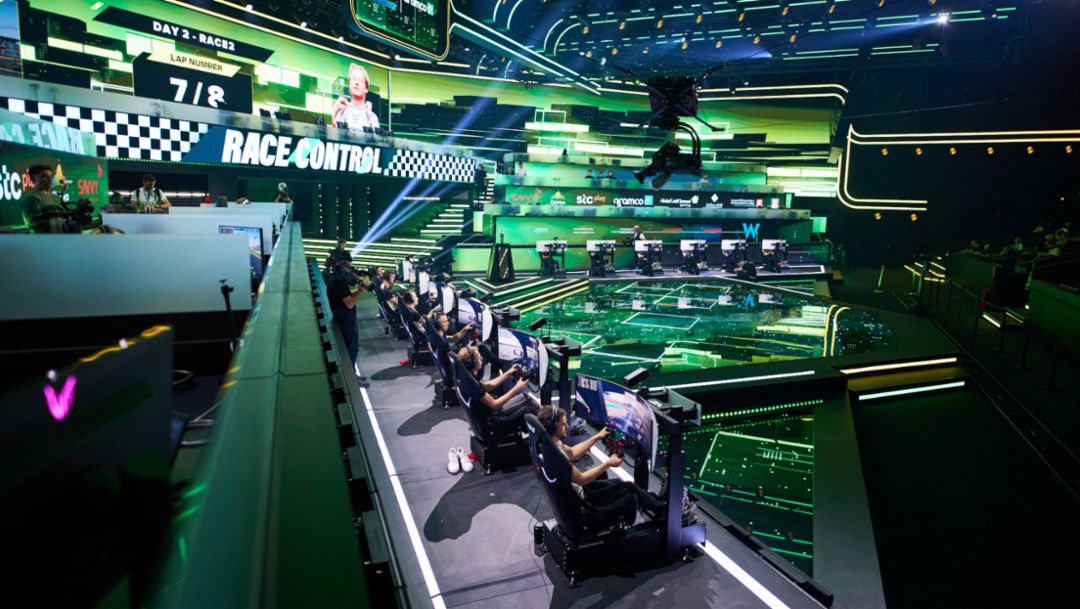 Porsche’s sim racing works team competes for the Esports World Cup