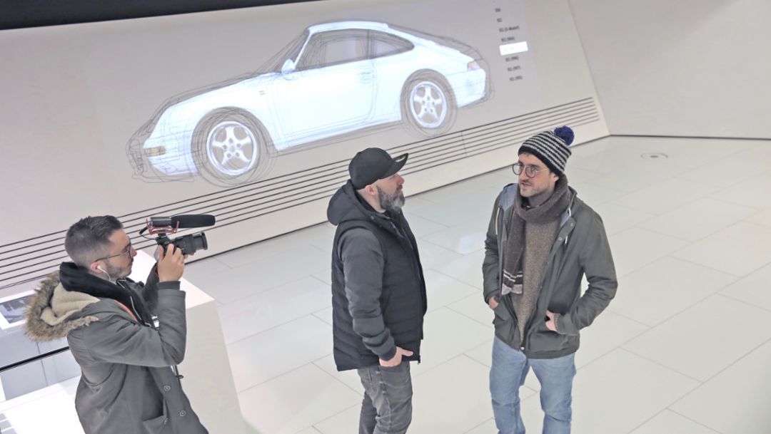Kameramann, Niko H&uuml;ls, Backspin, Duan Wasi, l-r, Back to Tape, Stuttgart, 2018, Porsche AG