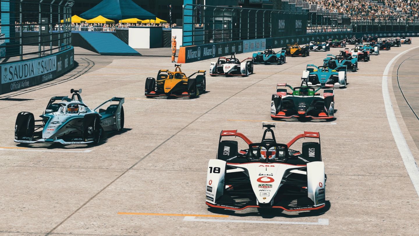 99X Electric, ABB FIA Formula E Championship, Race at Home Challenge, race 8, Berlin, 2020, Porsche AG