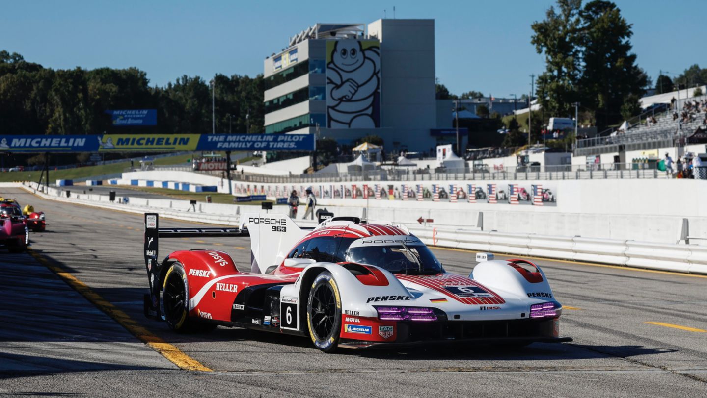 Porsche 963, Porsche Penske Motorsport (#6), Nick Tandy (UK), Mathieu Jaminet (F), Kevin Estre (F), IMSA, Road Atlanta, USA, 2024, Porsche AG