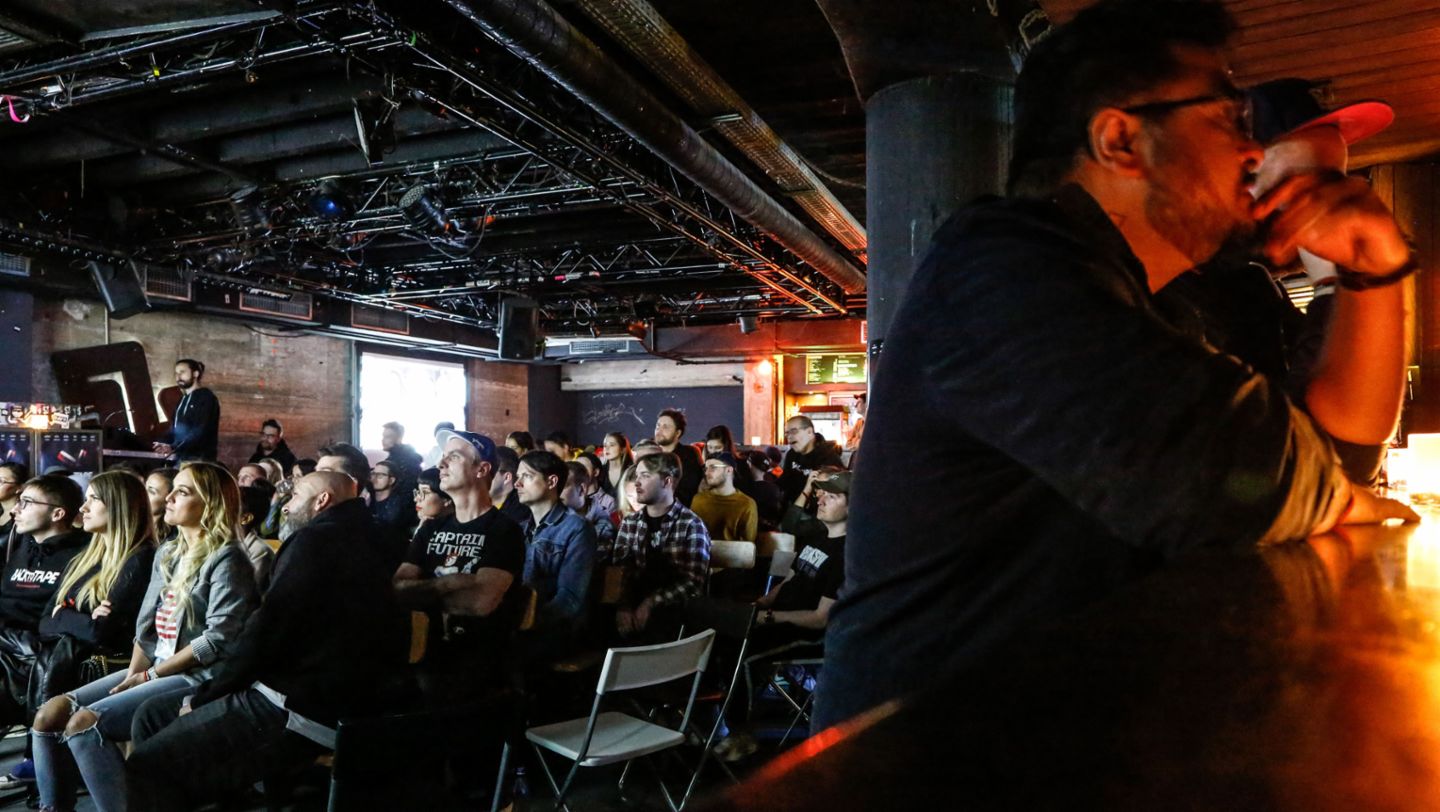 Premiere of “Back to Tape”, Schräglage Stuttgart, 2018, Porsche AG